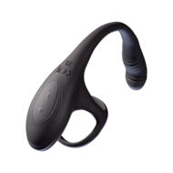IY Kamber - Golvende en Vibrerende Anaal Plug met Cockring - Zwart