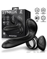 IY Synkox - Vibrerende Penisverlenger met Afstandsbediening - Zwart