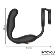 IY Bruce - Prostaatmassager 360° - Met dubbele penisring - Zwart