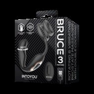 IY Bruce - Prostaatmassager 360° - Met dubbele penisring - Zwart