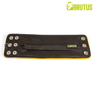Brutus - Lederen Polsportemonnee met Rits - Zwart/Geel
