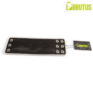Brutus - Lederen Polsportemonnee met Rits - Zwart/Wit