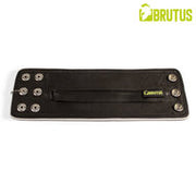 Brutus - Lederen Polsportemonnee met Rits - Zwart/Wit