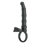 Pretty Love -  Tatum - Anale Vibrator met Penisring - Zwart