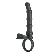 Pretty Love -  Tatum - Anale Vibrator met Penisring - Zwart