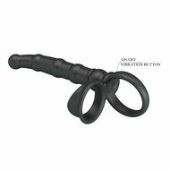 Pretty Love -  Tatum - Anale Vibrator met Penisring - Zwart