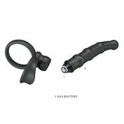 Pretty Love -  Tatum - Anale Vibrator met Penisring - Zwart