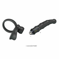 Pretty Love -  Tatum - Anale Vibrator met Penisring - Zwart