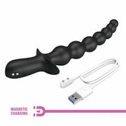 Pretty Love - Rigdon - Anale Kralen Vibrator - Zwart