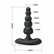 Pretty Love - Corban - Anale Kralen Vibrator - Zwart