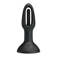 Pretty Love - Hubert - Vibrerende Buttplug - Anaal Vibrator - Met Wiebelend Tongetje - Zwart