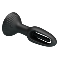 Pretty Love - Hubert - Vibrerende Buttplug - Anaal Vibrator - Met Wiebelend Tongetje - Zwart