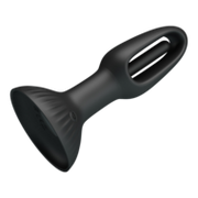 Pretty Love - Hubert - Vibrerende Buttplug - Anaal Vibrator - Met Wiebelend Tongetje - Zwart