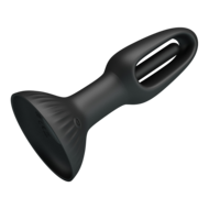 Pretty Love - Hubert - Vibrerende Buttplug - Anaal Vibrator - Met Wiebelend Tongetje - Zwart