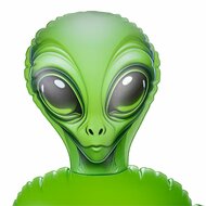 To Infinity - Opblaaspop Alien Vrouw met Drie Borsten - Groen