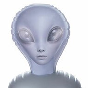 To Infinity - Opblaaspop Alien Vrouw met Drie Borsten - Zilver