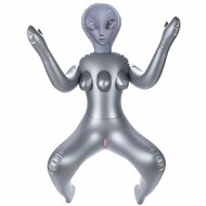 To Infinity - Opblaaspop Alien Vrouw met Drie Borsten - Zilver