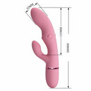 Pretty Love - Zach - Rabbit Vibrator met Vierzijdige Klopfunctie - Roze