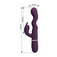 Pretty Love - Laurens - Rabbit Vibrator met Climax Button - Paars
