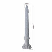 Power Monsters - Basilisk - Taps Toelopende Fantasie Dildo - Grijs