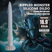 Power Monsters - Basilisk - Taps Toelopende Fantasie Dildo - Grijs