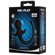 Mr. Play - Super Power - Vibrerende Hondenstaart Buttplug  met Afstandsbediening - Zwart