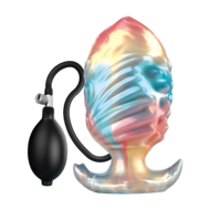 Power Monsters - Ebon Leviathan - Opblaasbare Buttplug - 18 cm - Multicolour