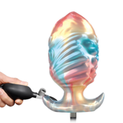 Power Monsters - Ebon Leviathan - Opblaasbare Buttplug - 18 cm - Multicolour