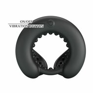 Pretty Love - Quentin - Vibrerende Cockring met Dubbele Motor - Zwart