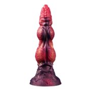 Power Monsters - Savage BeastLord - Monster Dildo - 24 cm - Oranje/Rood/Goud