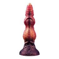 Power Monsters - Savage BeastLord - Monster Dildo - 24 cm - Oranje/Rood/Goud