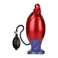 Power Monsters - Shadow Behemoth - Opblaasbare Monster Dildo - 22 cm - Rood/Blauw