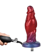 Power Monsters - Shadow Behemoth - Opblaasbare Monster Dildo - 22 cm - Rood/Blauw