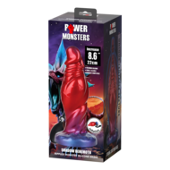 Power Monsters - Shadow Behemoth - Opblaasbare Monster Dildo - 22 cm - Rood/Blauw