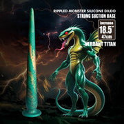 Power Monsters - Verdant Titan - Mythical Tail Dildo - Groen/Goud