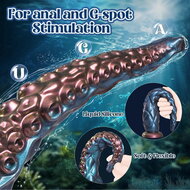 Power Monsters - Maelstrom Beastlord - Tentakel Dildo - Blauw/Paars/Goud