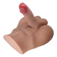 Crazy Bull - Rhyne - Masturbator met Buigzame Dildo - Lichte Huidskleur