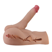 Crazy Bull - Rhyne - Masturbator met Buigzame Dildo - Lichte Huidskleur