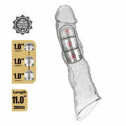 Pretty Love - Verlengende Penis Sleeve - 28 cm - Transparant