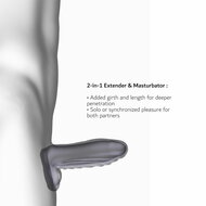 ManWan - Ryzer MAX - Penis Extender en Zachte Masturbatie Sleeve - Black Plum
