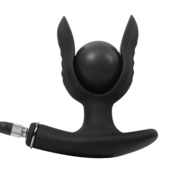 Rimba Electro Play - E-Stim Opblaasbare Anaal Plug - Bi-Polair - Zwart
