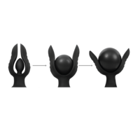 Rimba Electro Play - E-Stim Opblaasbare Anaal Plug - Bi-Polair - Zwart