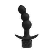 Rimba Electro Play - E-Stim Geribbelde Buttplug - Bi-Polair - Zwart