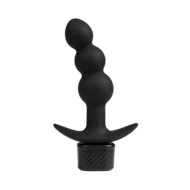 Rimba Electro Play - E-Stim Geribbelde Buttplug - Bi-Polair - Zwart