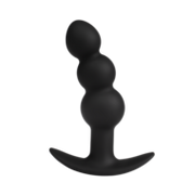 Rimba Electro Play - E-Stim Geribbelde Buttplug - Bi-Polair - Zwart