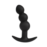 Rimba Electro Play - E-Stim Geribbelde Buttplug - Bi-Polair - Zwart