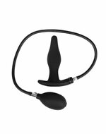 Rimba Electro Play - E-Stim Opblaasbare Anaal Plug - Bi-Polair - Zwart