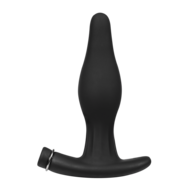 Rimba Electro Play - E-Stim Opblaasbare Anaal Plug - Bi-Polair - Zwart