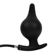 Rimba Electro Play - E-Stim Opblaasbare Anaal Plug - Bi-Polair - Zwart