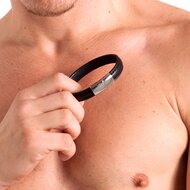 665 - Lederen Armband en Cockring - 2 in 1 - Magnetische Sluiting